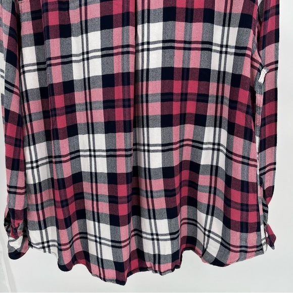 Rails Womens Hunter Plaid Shirt Size XXL Button Down Mulberry White Indigo - Picture 10 of 12